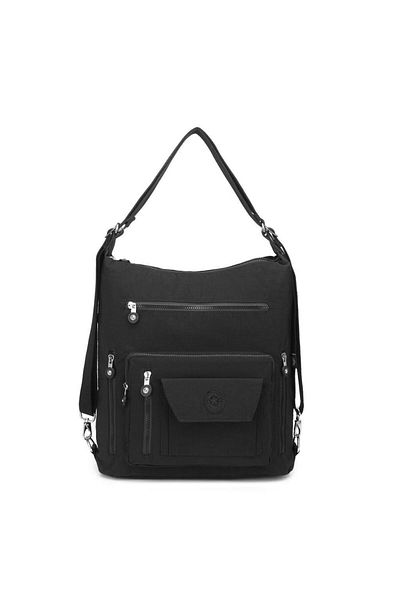 SMART BAGS Geantă de damă atât pe spate, cât și pe umăr 1205 negru