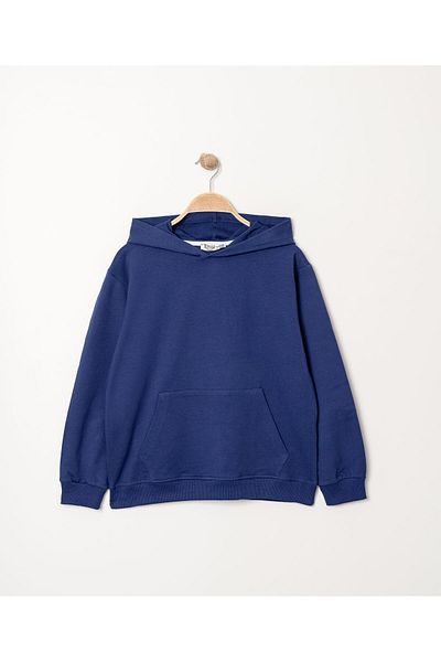 TRENDİMİZBİR Φούτερ για αγόρι με κουκούλα τσέπης - Navy Blue