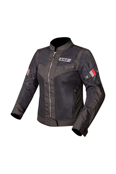 LS2 Blade Air Kadın Siyah-Kırmızı Yazlık Motosiklet Montu