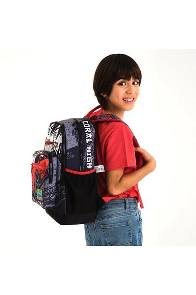 Coral High Rucsac de școală de dimensiuni mari Anime Car 23747