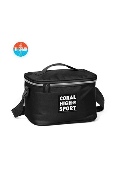 Coral High Thermo Lunch Box Plain Black Color 22801
