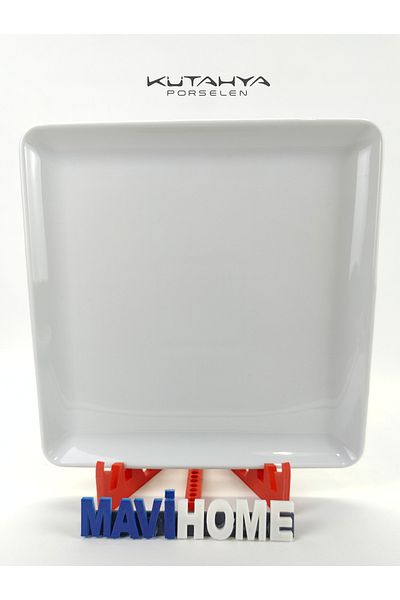 Kütahya Porselen 23 X 23 cm White Square Boat Plate - Single