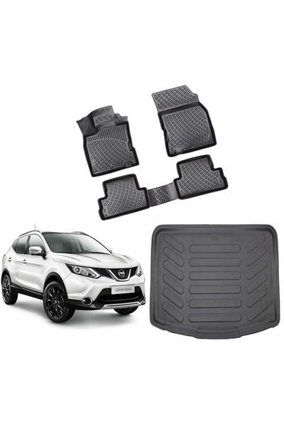 Rizline Nissan Qashqai 2014-2020 3D Havuzlu Papsas Ve Bagaj Havuzu Set