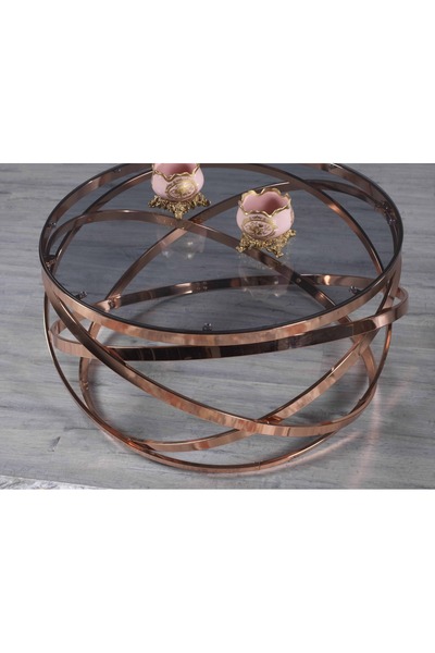 since 2023 blanche atelier Premium Imza Tasarim Yuvarlak Orta Sehpa Temperli ...