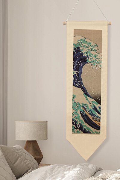 Postifull Duvar Halısı Pinterest Dekoru, Hokusai Sanat Serisi 100cm Kanvas Fl...
