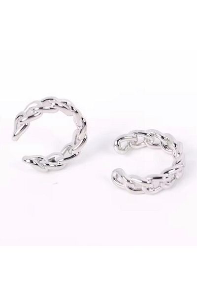 Jaida Moda Unisex Compression Non-Perforated Round Model Steel Cartilage Earrings Ear Cuff