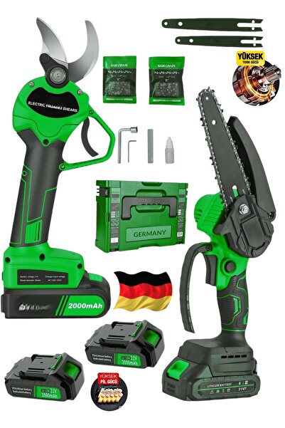 OG GERMANY STEEL İtaly 989vx 20ahx Çift Akülü Çelik Şanzıman Şarjlı Dal Budam...