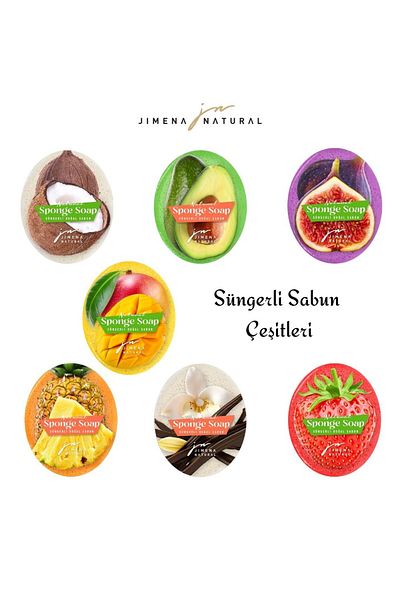 Jimena Natural صابون اسفنجي طبيعي بجوز الهند 125 جرام