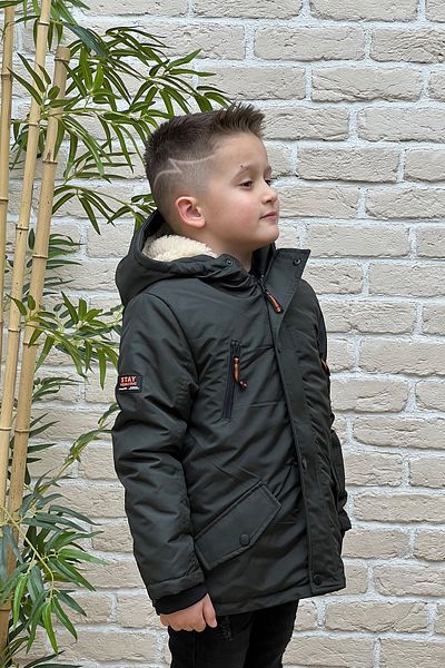 PIQUE Boy's Furry Hooded Sea Coat