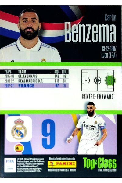 Panini Benzama Master Card