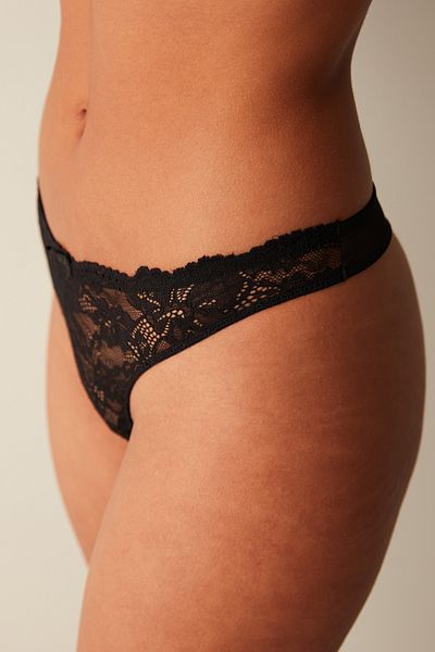 Penti Chiloți tanga Lotus negru