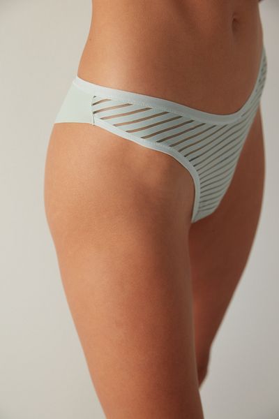 Penti Chiloți brazilian cu tăietură în V de culoare nude verde mentă
