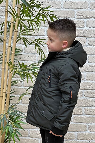 PIQUE Boy's Furry Hooded Sea Coat