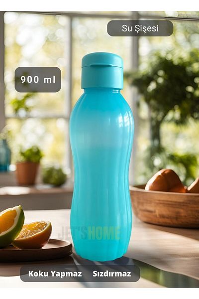 Jet's Home 900 ml Blue Water Bottle - Leak Proof Lid, Bpa Free, Medium Size Unscented Flask