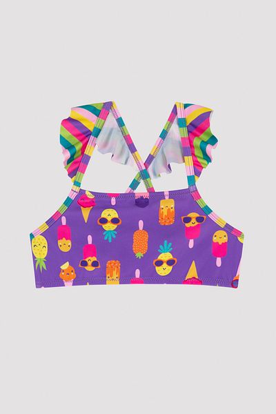 Penti Neckholder-Bikini-Set mit Eiscreme-Muster für Mädchen