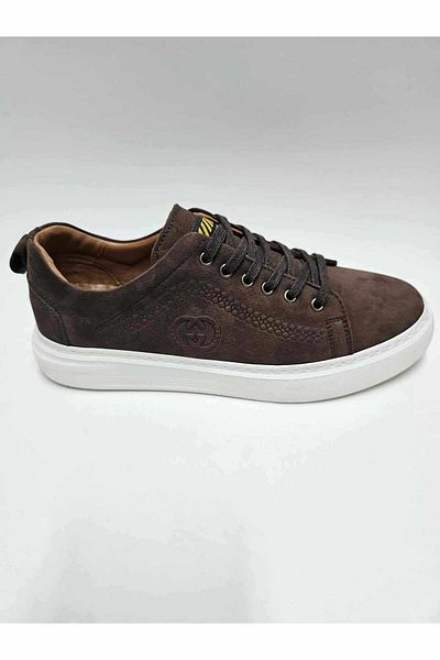 Luis Figo Genuine Leather Brown Nubuck Number 38-39 Lace-Up Men's Shoes