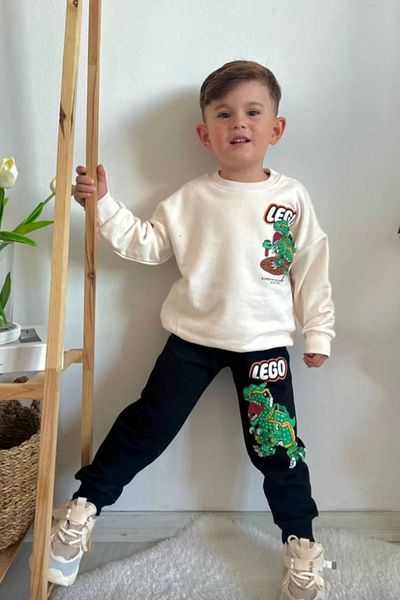 Kidmark Çocuk Modası Boy's Dinosaur Printed Lego Set