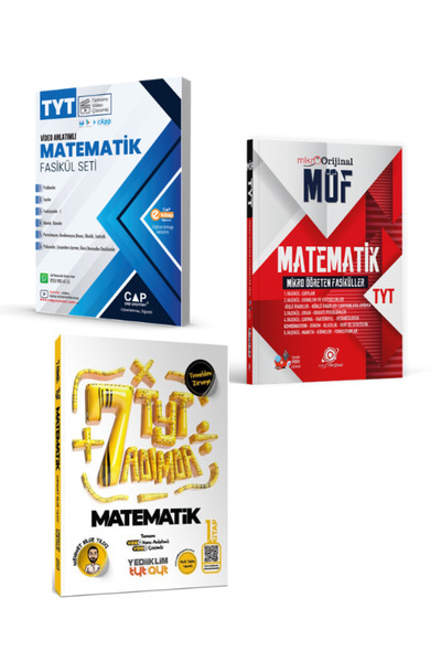 Çap Yayınları Çap TYT Matematik Seti  Orijinal Mikro TYT Matematik MÖF Yediik...
