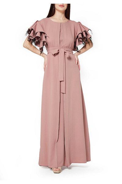Amri Round Neck Long Dress