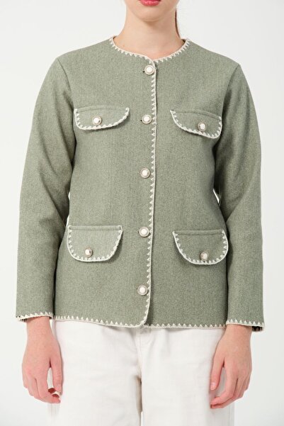 PİNK FLY Jachetă cu patru buzunare cu croșetat