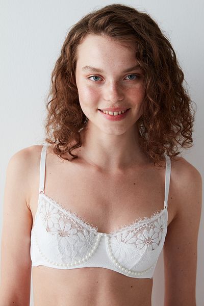 Penti Λευκό ανυψωτικό σουτιέν Valeria Pearl Underwire