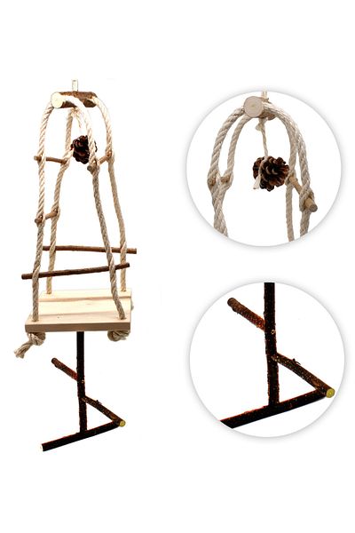 Alyones Bird Garden Cliff Hanger - Detachable Climbing Frame at the Bottom, a Fun Space for Your Birds