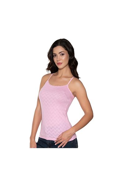 SİERNA Women's 6-Piece Jacquard Rope Strap Undershirt Srn-000646