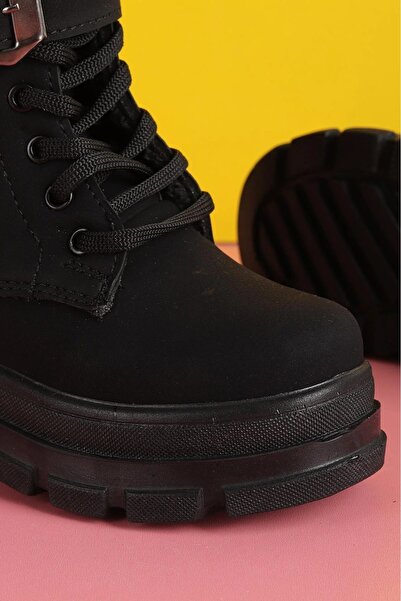 AYBÜK PABUÇ Kız Çocuk Ayı Oyuncaklı Bagcıklı Fermuarlı İçi Yünlü Bot