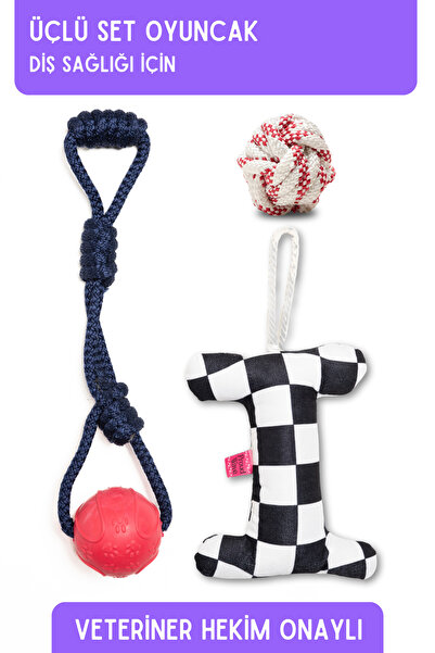 Proud Wave لعبة بلاستيكية للكلاب - كرة تدريب قابلة للسحب، مجموعة ألعاب للكلاب