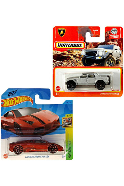 HOT WHEELS 2 Araç Lamborghini Set - Hot Wheels Reventon & Matchbox LM002 (1/64)