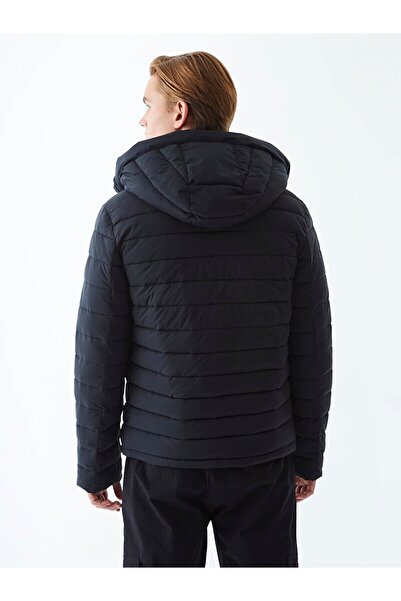 Ltb Φουσκωτό μαύρο μπουφάν με κουκούλα