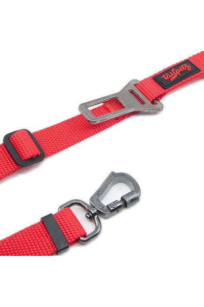 Tailpetz Red Travel Leash - Car Safety, Cat Dog Walking Transport Strap