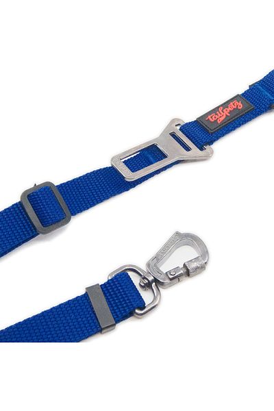 Tailpetz Navy Blue Travel Leash - Car Safety Buckle, Cat Dog Walking Transport Strap
