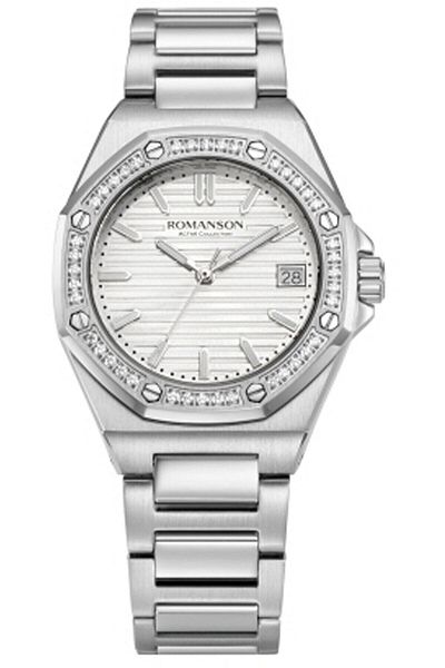 Romanson Rmql4Bs003Wwa12W Sapphire Stone Women's Wristwatch