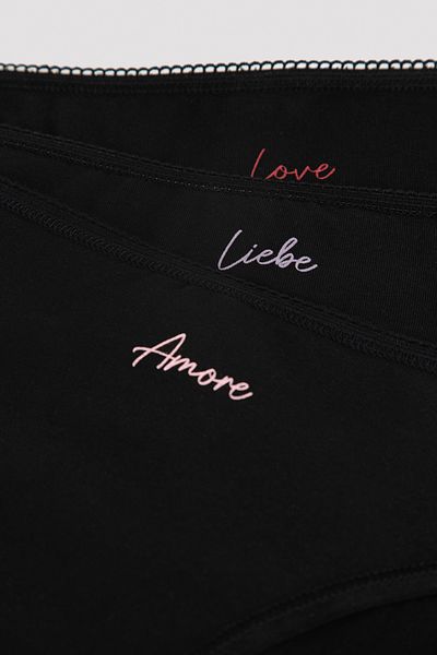 Penti Chiloți slip din 3 piese Amore Love Liebe