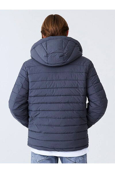 Ltb Μπουφάν με κουκούλα σε σκούρο γκρι