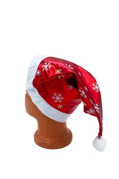 EkoStore Bright Fabric Christmas Hat - Snowflake Printed