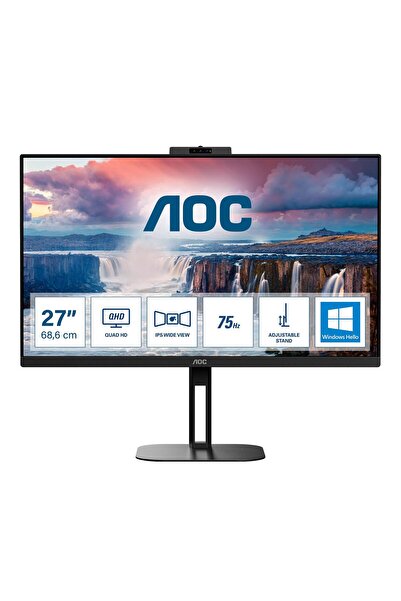 Genel Markalar 27" IPS Q27V5CW/BK 1MS 75HZ HDM-DP WEB KAMERALI PIVOT İŞ MONİTÖRÜ