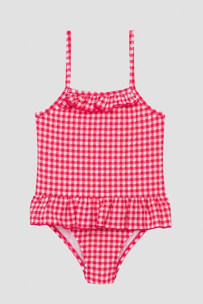 LC Waikiki Girl's Square Patterned Swimsuit