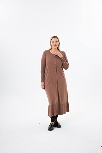 BELİN Long Crew Neck Knitwear Cardigan