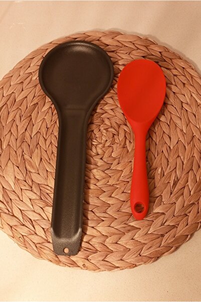 TARIK HOME Σετ 2 μεταλλικών σουβέρ και κουταλιών ψησίματος από σιλικόνη