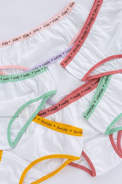 Penti White Girl's Days 7-pack Slip Panties