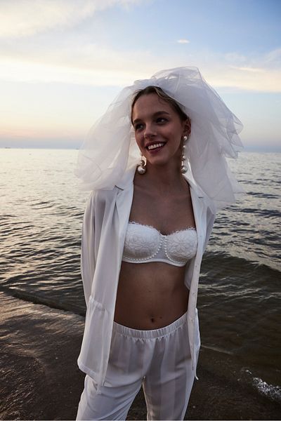Penti Λευκό ανυψωτικό σουτιέν Bloom Pearl Underwire
