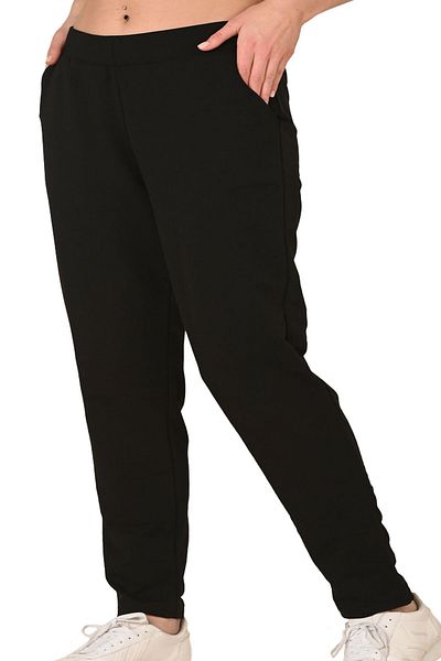 TRENDHİLL بنطال رياضي أسود بجيوب مقاس كبير - EDY5610B-S