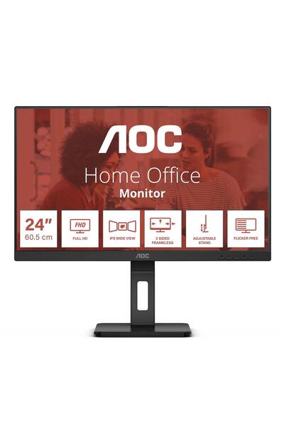 Aoc 24E3QAF 23.8" 75Hz 4Ms VGA+HDMI+DP FullHD Adaptive-Sync IPS Pivot Vesa Mo...