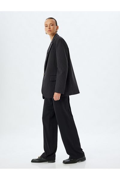 Koton Standard Waist Wide Leg Fabric Trousers