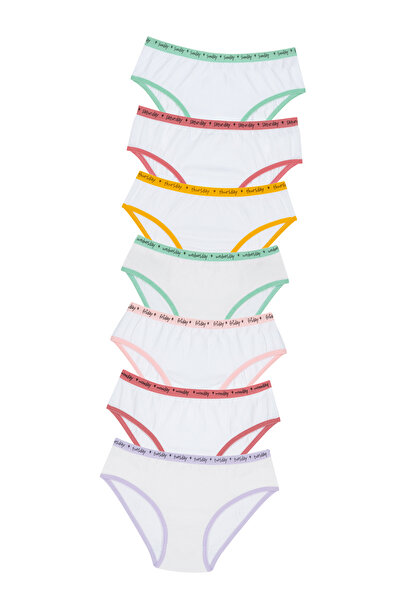 Penti White Girl's Days 7-pack Slip Panties