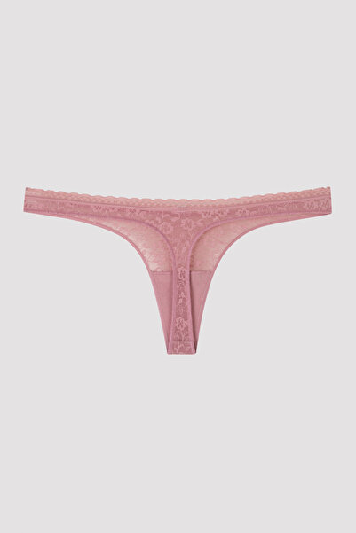 Penti Easy Lace Dantel V Kesim Pembe Tanga Külot