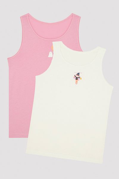 Penti Multicolored Girl's Patterned 2-Piece Undershirt