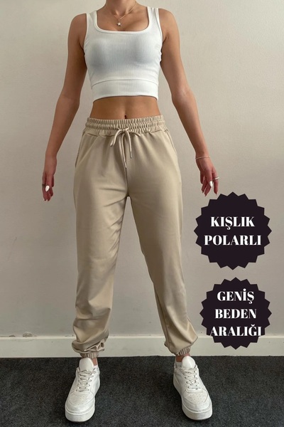 Swana Kadın içi Şardonlu Dalgıç Kumaş Eşofman Altı